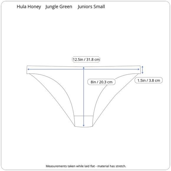 Hula Honey Olive Green Jungle Tropical Print Hipster Bikini Bottom Juniors Small - Picture 14 of 15